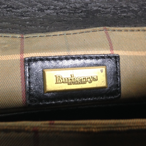 Authentic Burberrry Uni-sexBlack Leather Briefcase - Picture 7 of 8